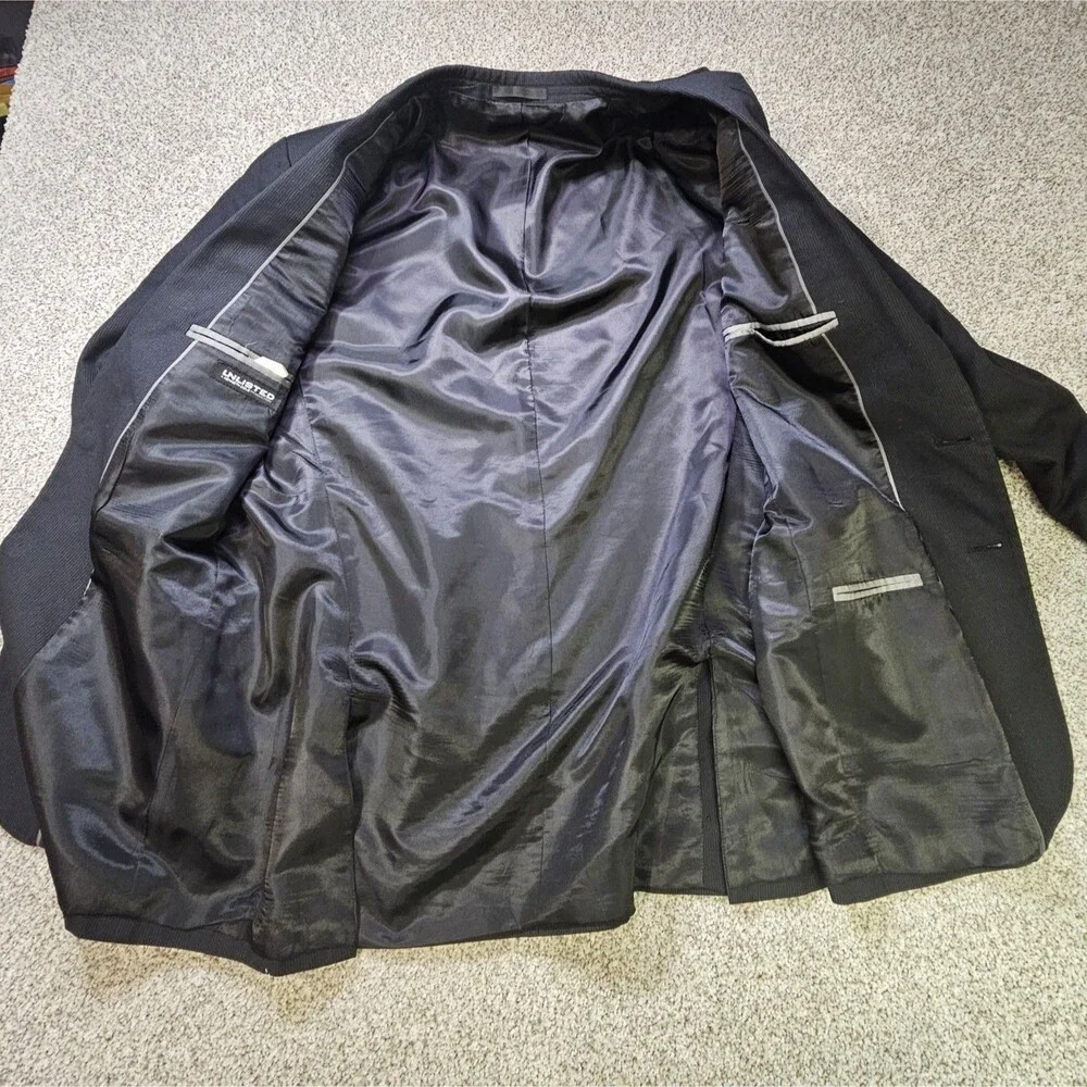 Kenneth Cole Reaction Unlisted Mens‎  Suit Jacket Blazer 42 L 35 W Black